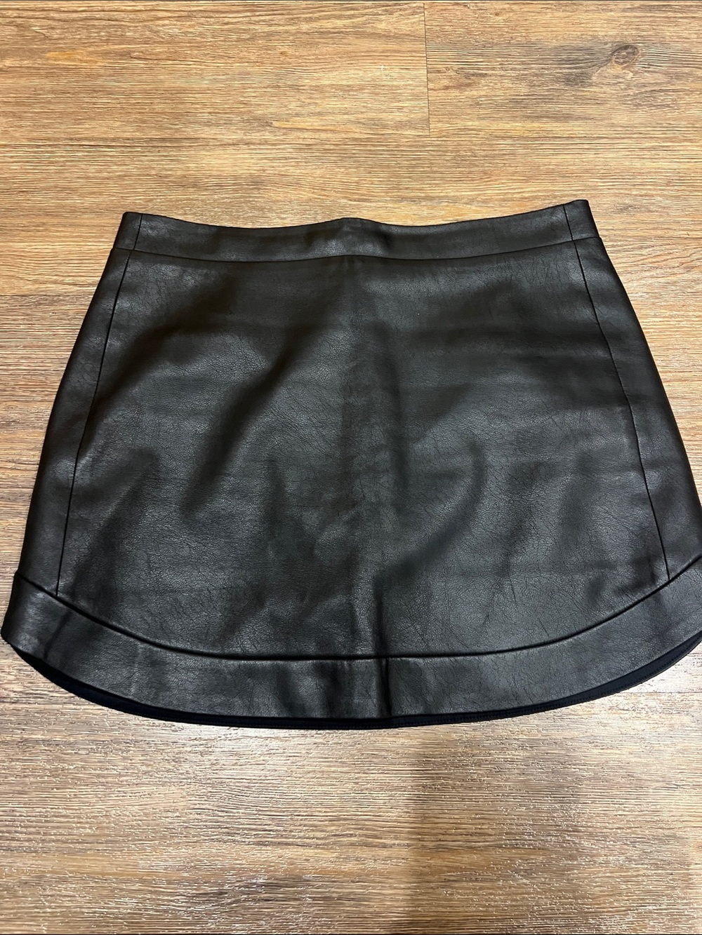 Classic Black Faux Leather Mini Skirt